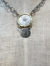 Double Coin necklace silver chain